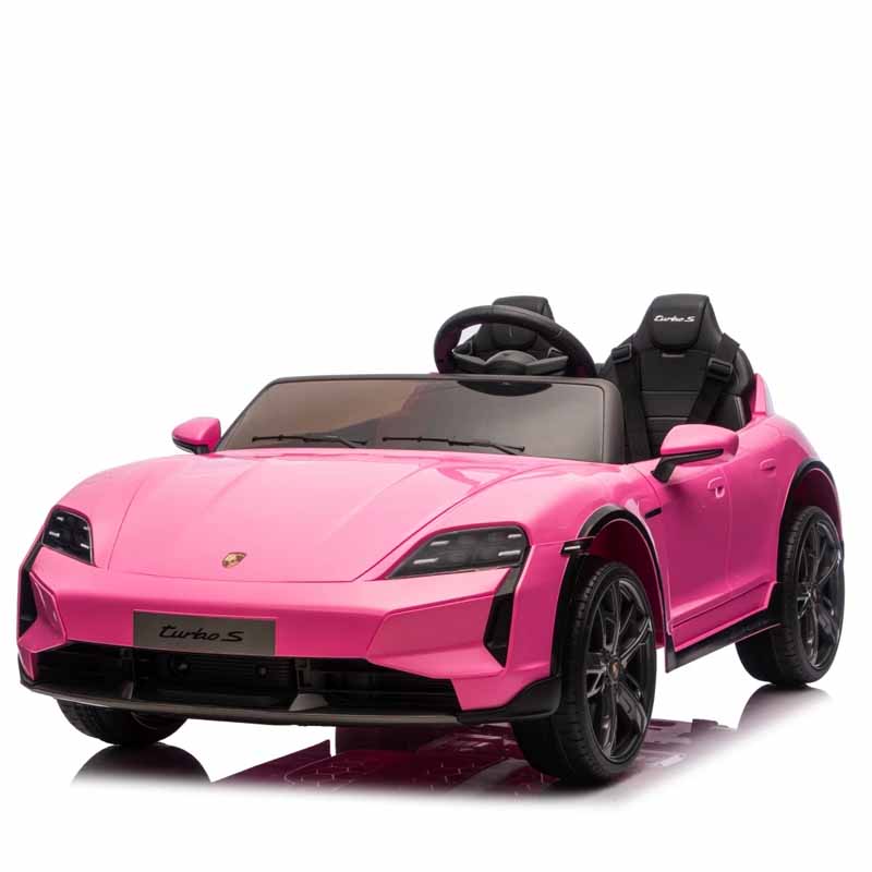 otroški avto porsche taycan turbo s roza