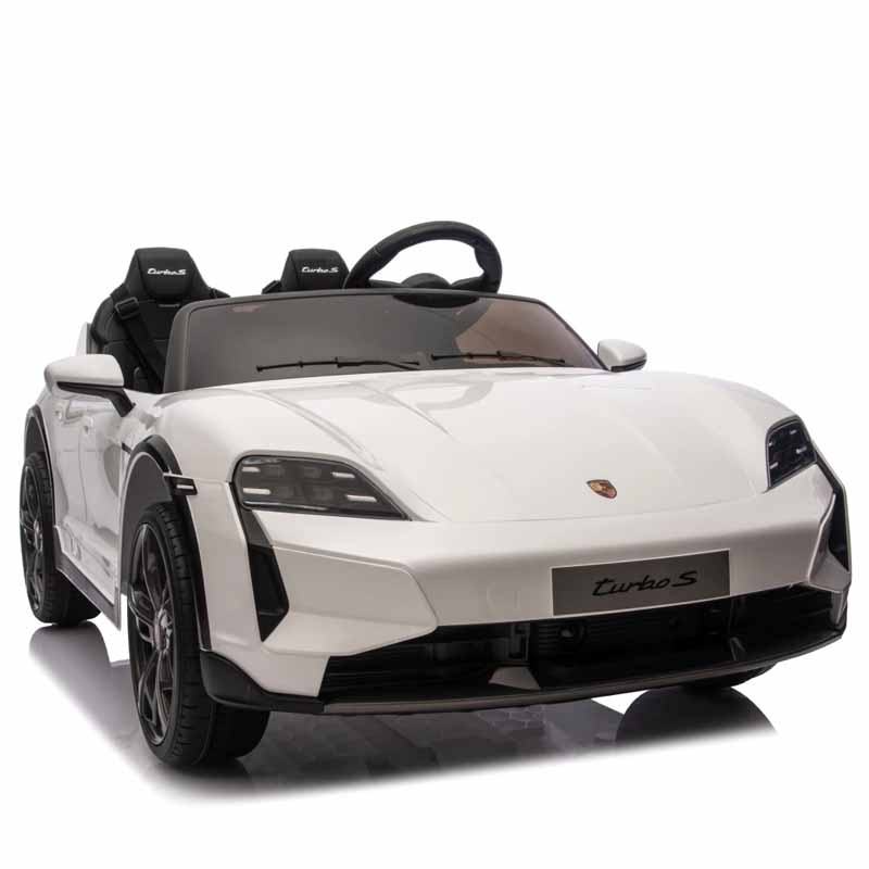 Otroški avto Porsche Taycan Turbo S - beli - slika 4